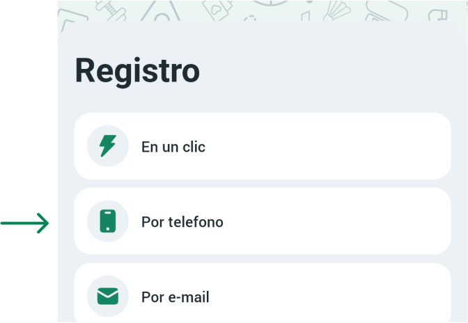 Elige cómo prefieres registrarte Betwinner APP América Latina
