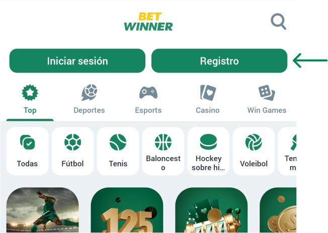 Registrarse Betwinner APP América Latina